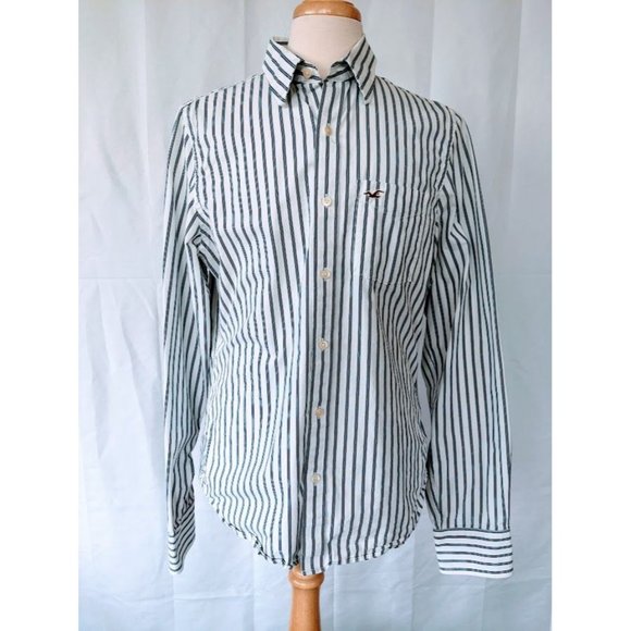 Hollister Other - Men's Hollister Button Up Pacific Merchants Cotton Long Sleeve Shirt XL Stripe
